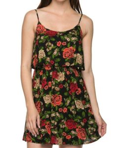 floral flounce top dress