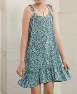 kids jade tie shoulder dress- unlined